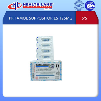 PRITAMOL SUPPOSITORIES 125MG 5'S